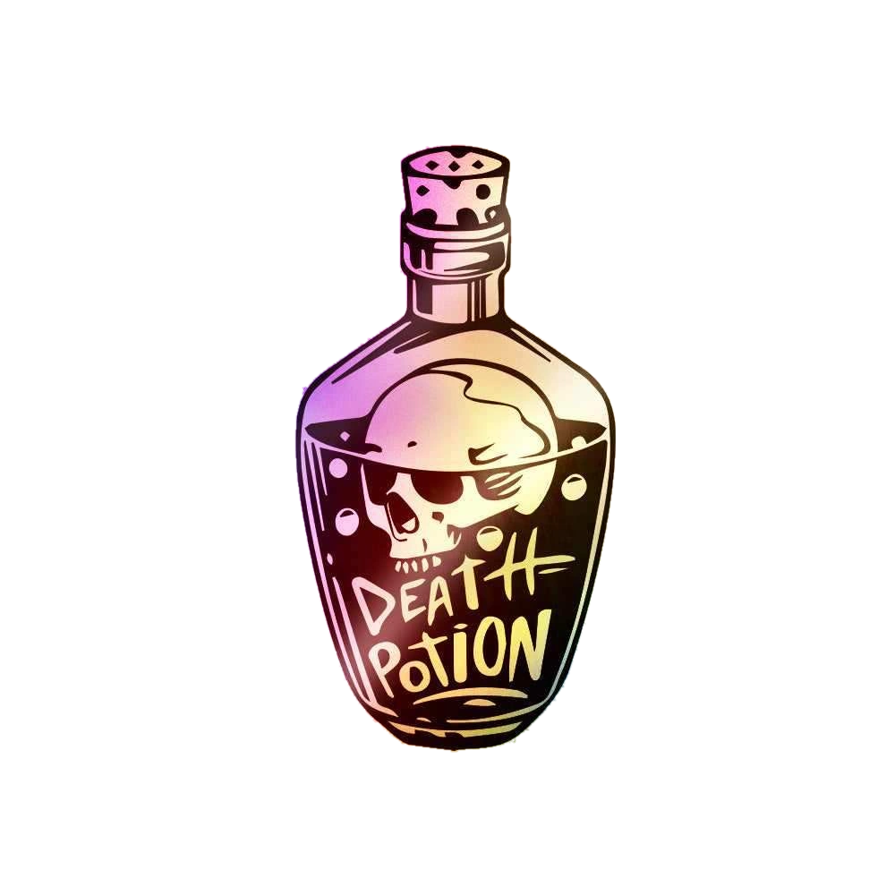 Death Potion Holographic Stickers